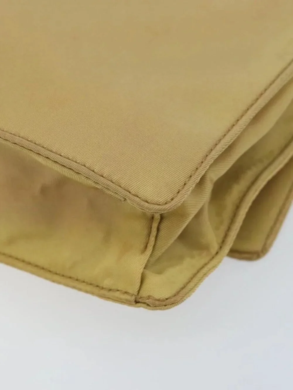 PRADA Shoulder Bag Nylon Beige Gold - Picture 5 of 16